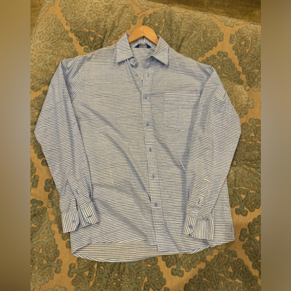 Hand printed Balinese batik long sleeve shirt